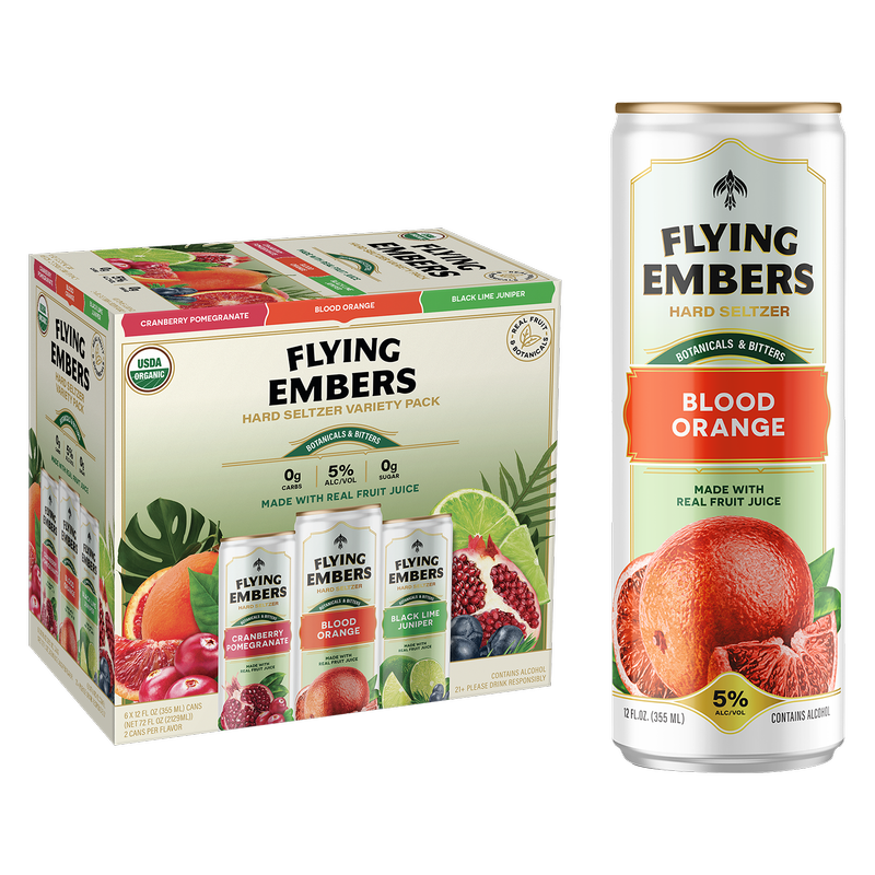 Flying Embers Hard Seltzer Botanicals & Bitters Variety 6pk 12oz Can 5.0% ABV