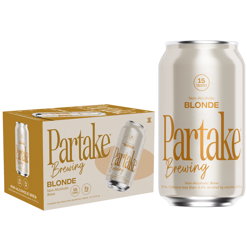 Partake Brewing Blonde Ale Non-Alcoholic 6pk 12oz Can 0.5% ABV