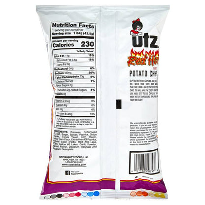 Utz Red Hot Potato Chips 1.5oz