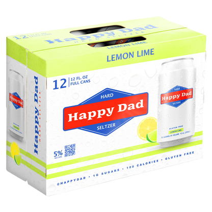 Happy Dad Hard Seltzer Lemon Lime 12pk 12oz Can 5.0% ABV