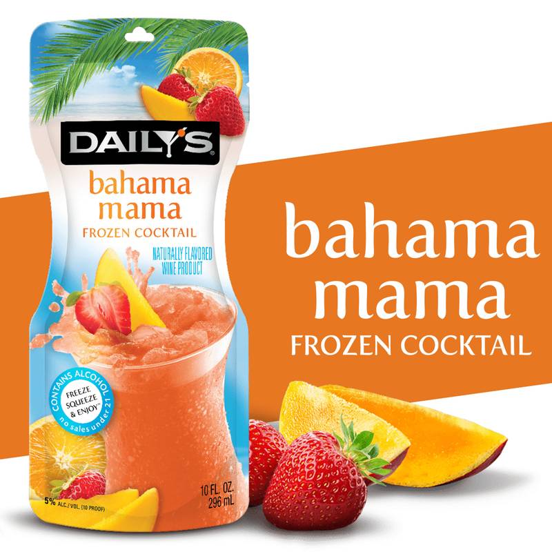 Dailys Bahama Mama Ready to Drink Single 10oz Pouch 5% ABV