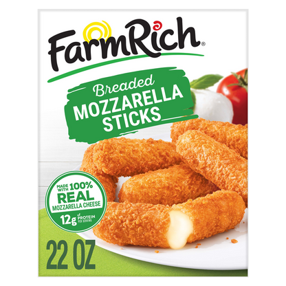 Farm Rich Frozen Breaded Mozzarella Cheese Sticks 22oz