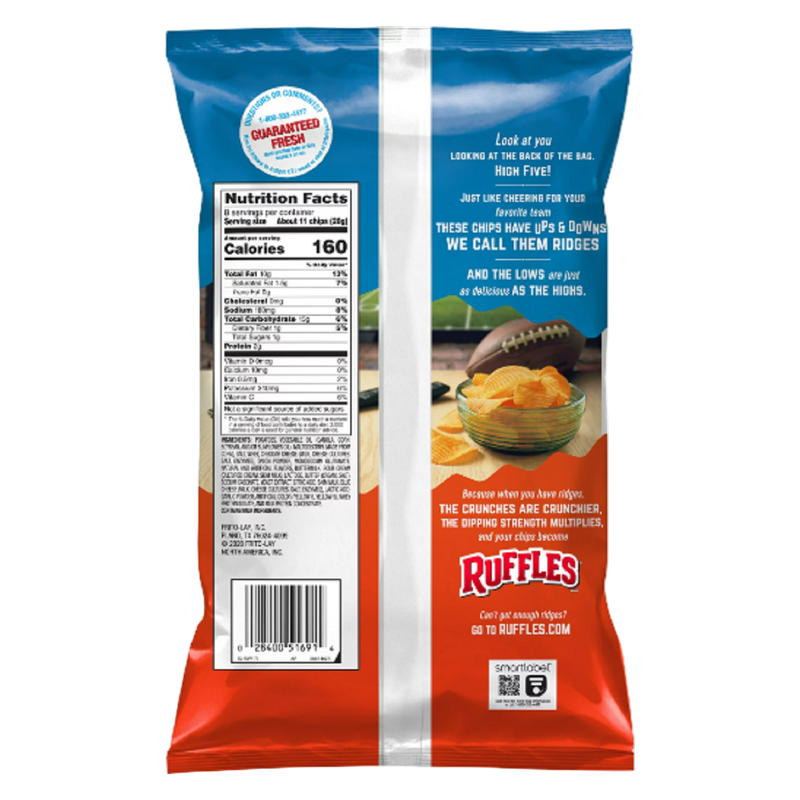 Ruffles Cheddar & Sour Cream, 8oz