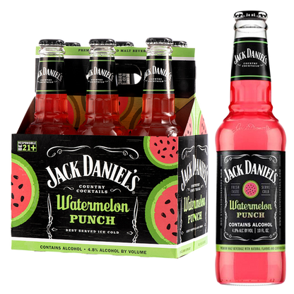 Jack Daniels Watermelon Cocktail 6pk 10oz Btl 5.0% ABV