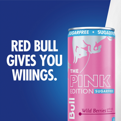 Red Bull Sugar Free Pink Edition Wild Berries 4pk 12oz Can- XL
