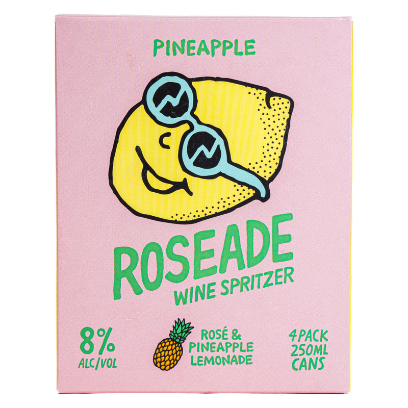 Roseade Pineapple Lemon Spritz 4pk 250ml Cans