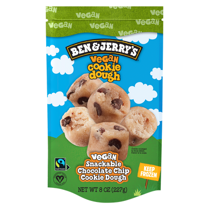 Ben & Jerry's Frozen Vegan Chocolate Chip Cookie Dough Chunks 8oz