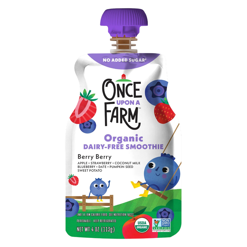 Once Upon a Farm Dairy Free Smoothie-Berry, 4oz.