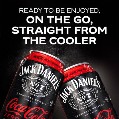 Jack Daniel's & Coke Zero 4pk 355ml Can 7% ABV