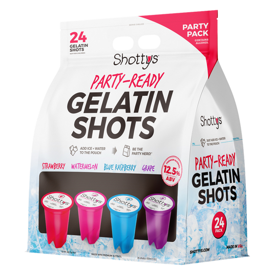 Shotty's Party Pack Gelatin Shots 24pk 50ml 12.5% ABV