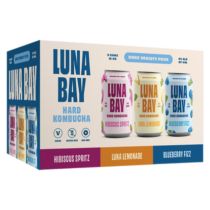 Luna Bay Hard Komucha Variety Pack 6pk 12oz Can 6% ABV