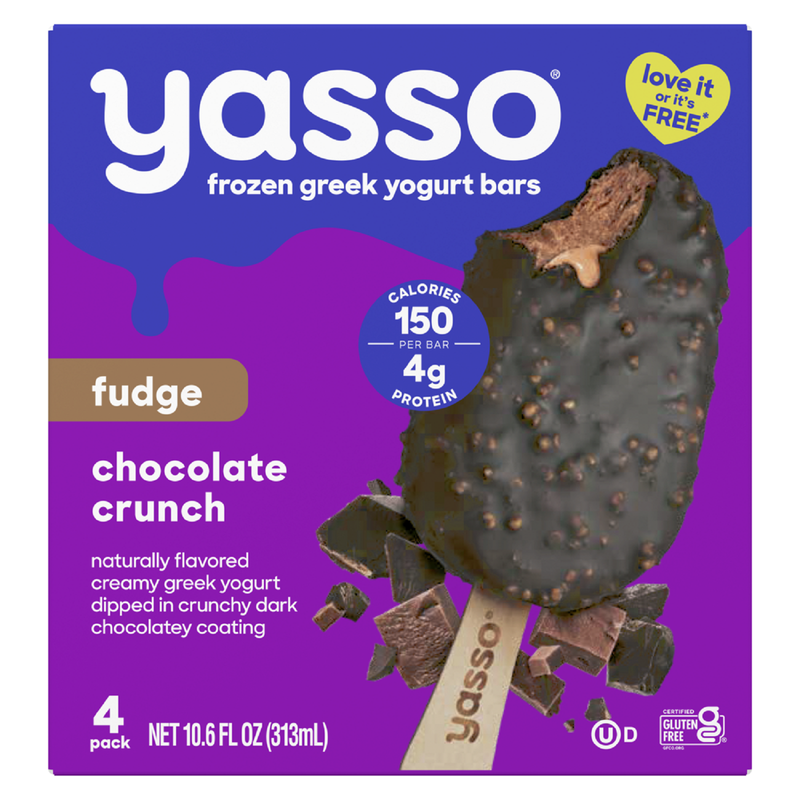 Yasso Fudge Chocolate Crunch Ice Cream Bars 4ct