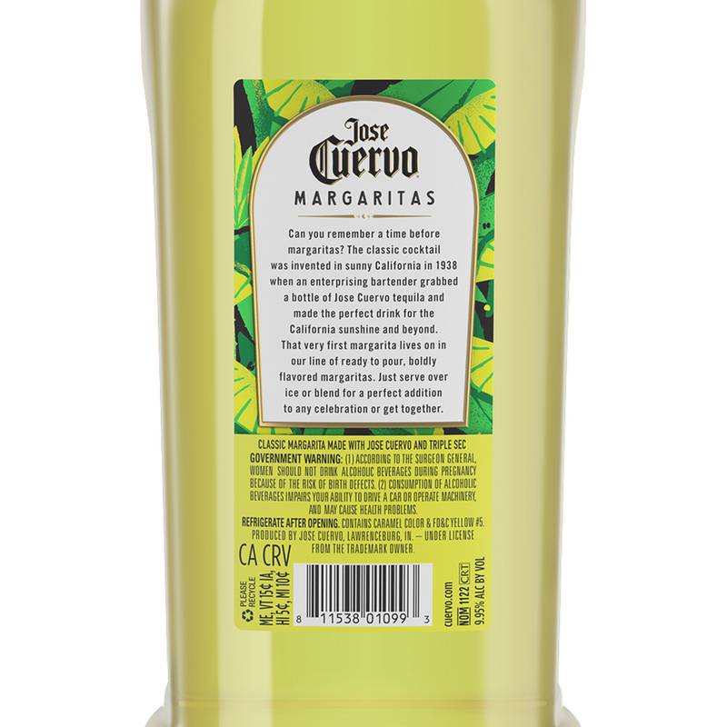 Jose Cuervo Authentic Margarita Classic Lime Ready to Drink Cocktail 1.75L 9.95% ABV