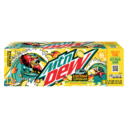 Mountain Dew Baja Laguna Lemonade 12oz 12pk