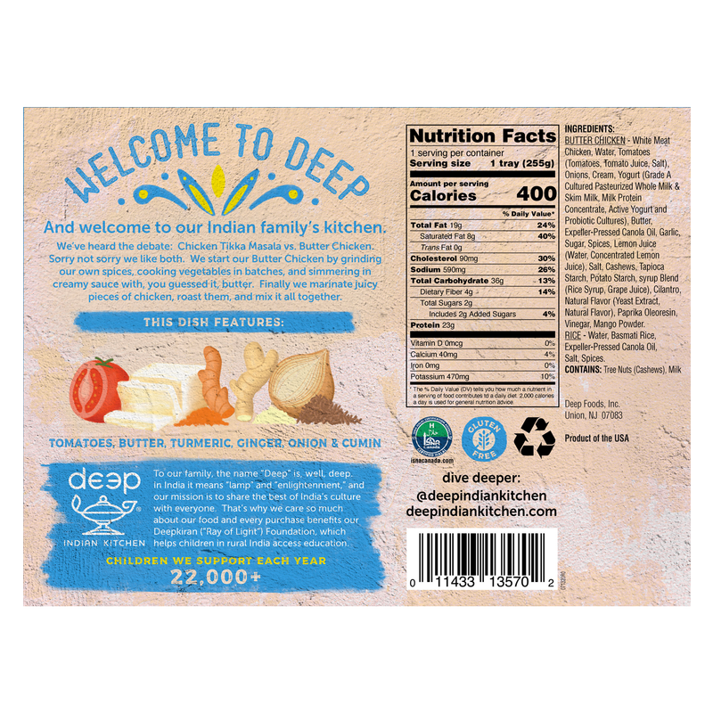 Deep Indian Kitchen Butter Chicken with Rice 9oz