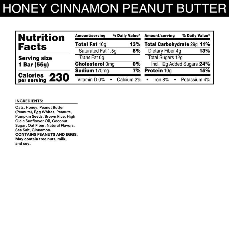 RXBAR A.M. Protein Bar, Honey Cinnamon Peanut Butter 12 CT