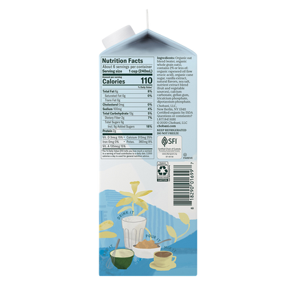 Chobani Oat Milk Vanilla 52oz Ctn