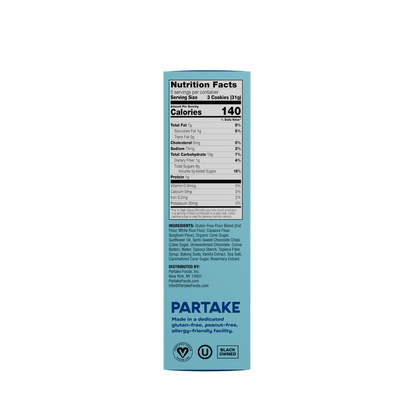 Partake Gluten Free Vegan Crunchy Chocolate Chip Cookies 5.5oz