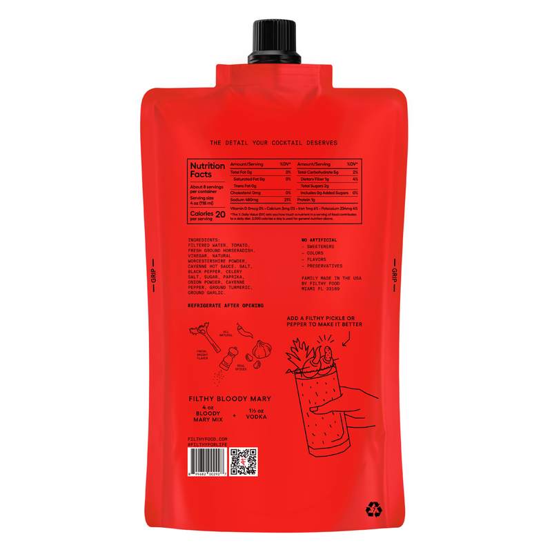 Filthy Bloody Mary 32oz Pouch