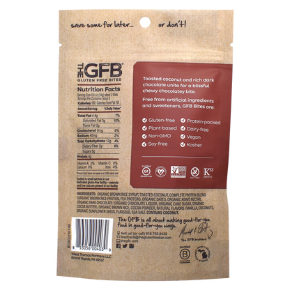 The GFB Dark Chocolate Coconut Bites 4oz Bag