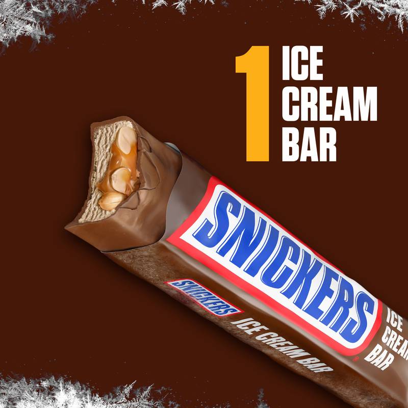 SNICKERS Ice Cream, Chocolatey Caramel Peanut Butter Ice Cream Bar, 2.8 Oz