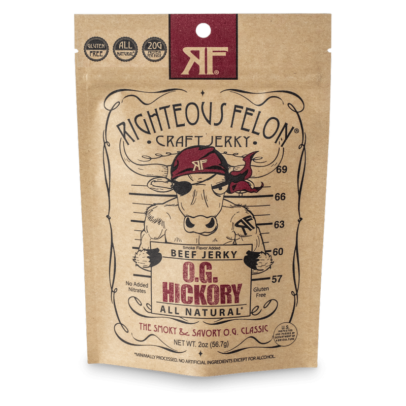 Righteous Felon O.G. Hickory Beef Jerky 2oz