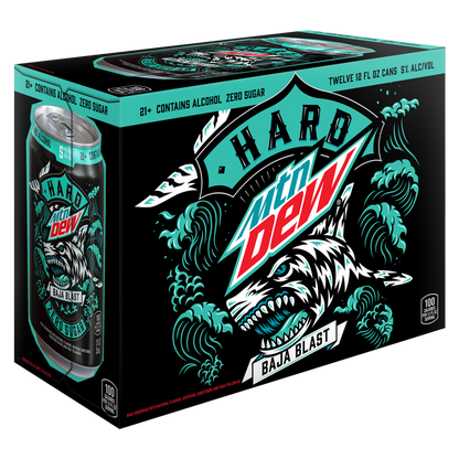MTN DEW® Hard Zero Sugar Baja Blast 12pk 12oz Can 5% ABV