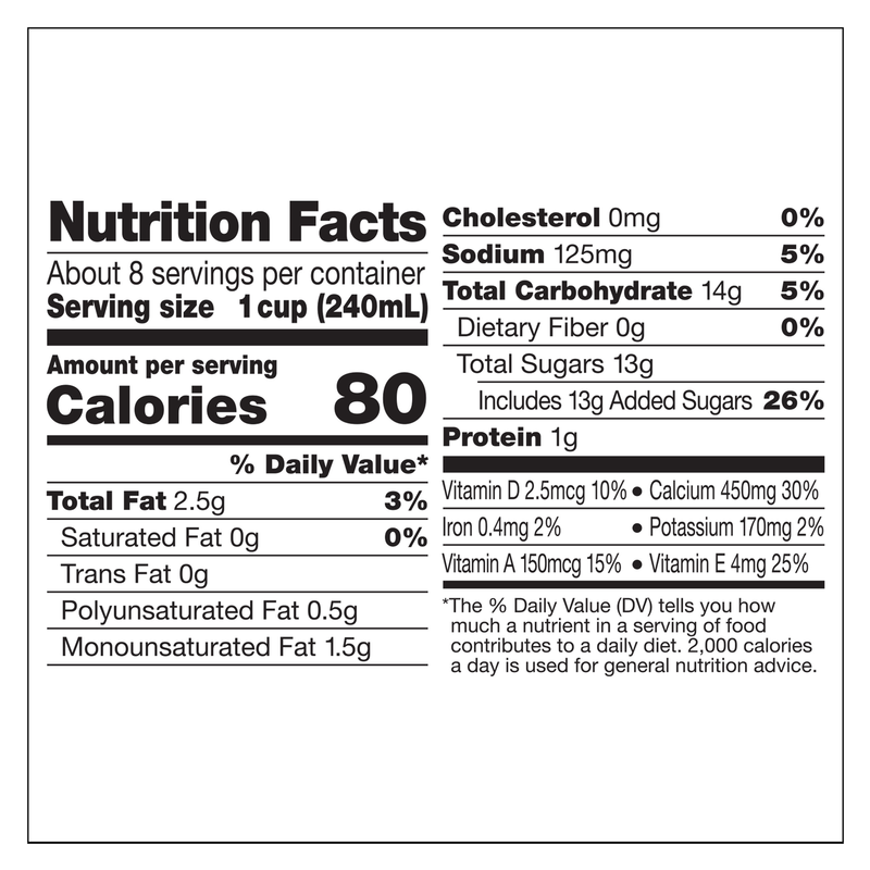 Silk Vanilla Almond Milk 1/2 Gallon