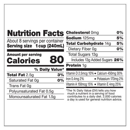 Silk Vanilla Almond Milk 1/2 Gallon