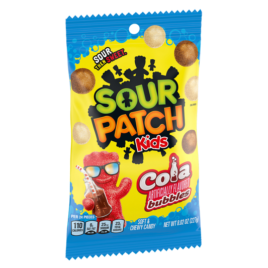 Sour Patch Kids Cola Bubbles Soft & Chewy Candy 8oz