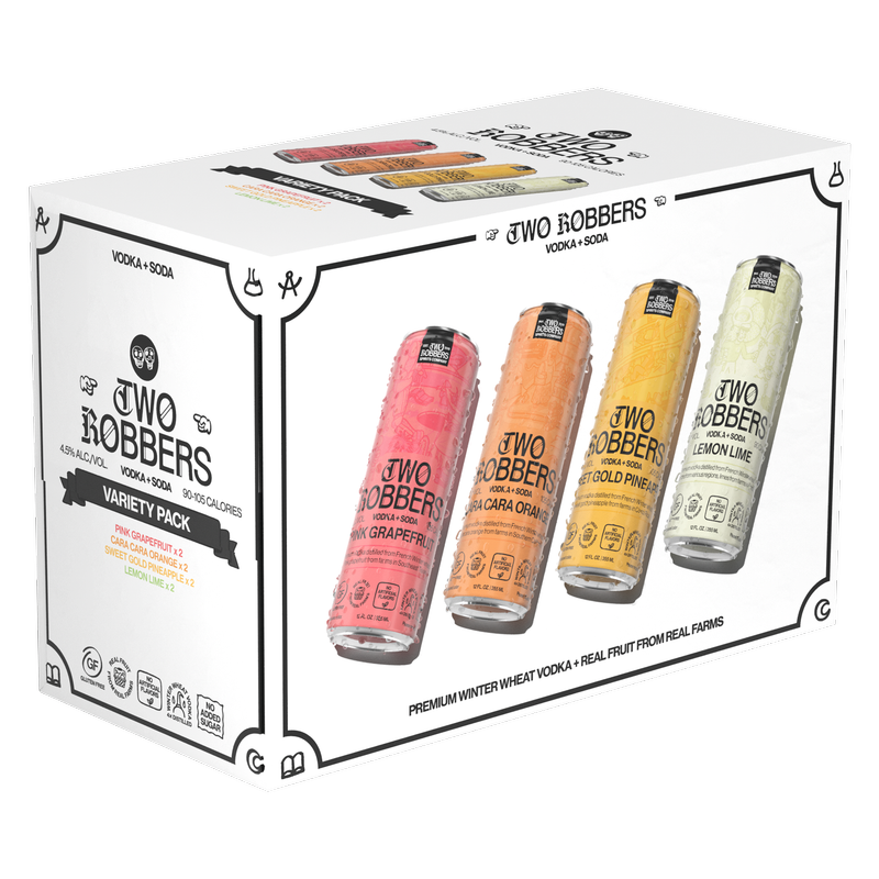 Two Robbers Vodka Soda Variety 8pk 12oz Cans
