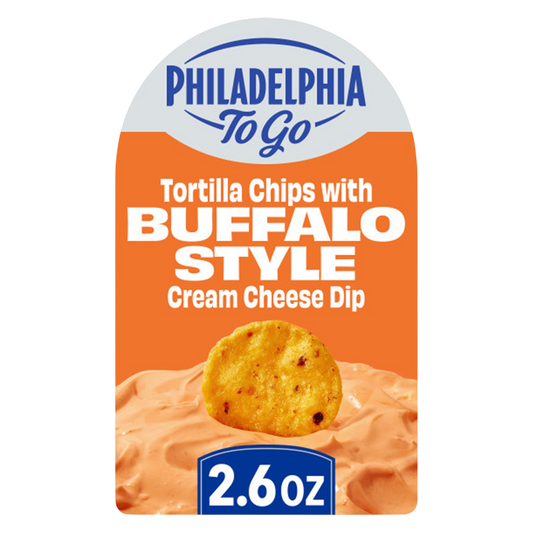 Philadelphia To Go Tortilla Chips with Buffalo Style Cream Cheese Dip 2.64oz
