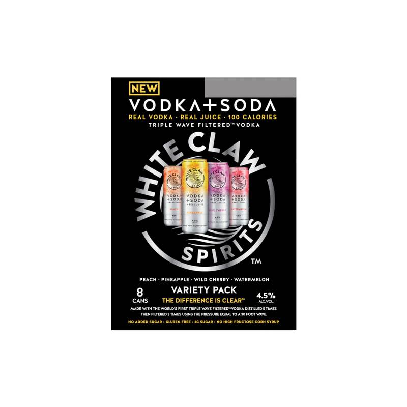 White Claw Vodka + Soda Variety 8pk 12oz Can 4.5% ABV