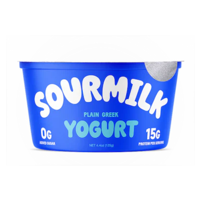 Sourmilk Organic Grass-Fed Plain Probiotic Greek Yogurt, 4.4 oz