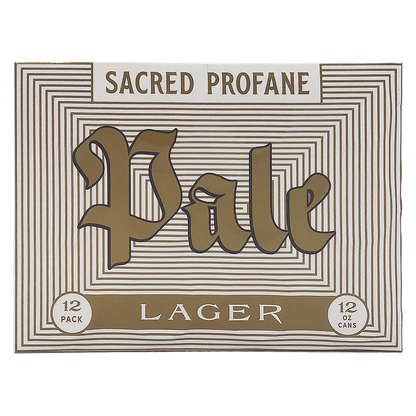 Sacred Profane Pale Lager 12Pk 12Oz Can 4.2% Abv
