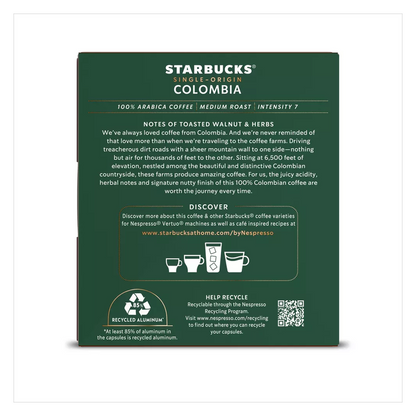 Starbucks by Nespresso Vertuo Line Single-Origin Colombia 8ct