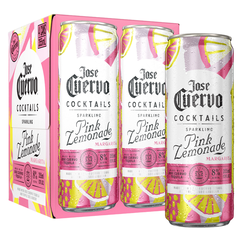 Jose Cuervo Sparkling Margarita Pink Lemonade Ready to Drink Cocktail 4 pk 355ml Can 8% ABV