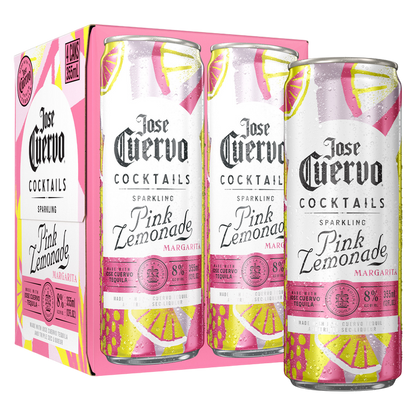 Jose Cuervo Sparkling Margarita Pink Lemonade Ready to Drink Cocktail 4 pk 355ml Can 8% ABV
