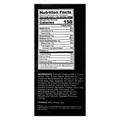 Pop Daddy Pretzels  Garlic Parmesan Seasoned Pretzel Sticks - 3oz