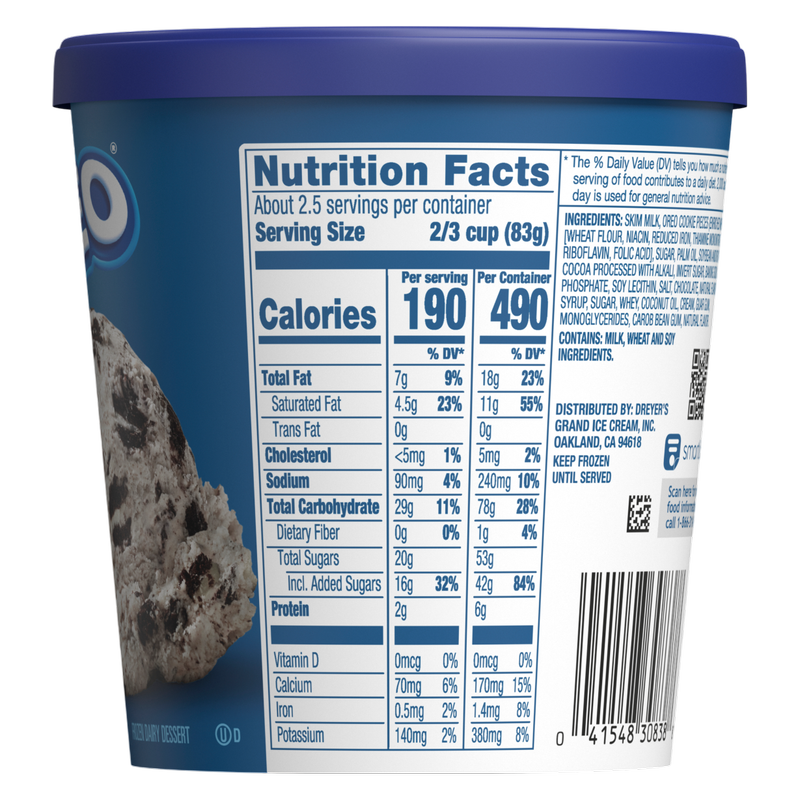 Oreo Frozen Dessert, 14oz