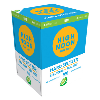 High Noon Lime Vodka Hard Seltzer 4pk 12oz Cans 4.5% ABV