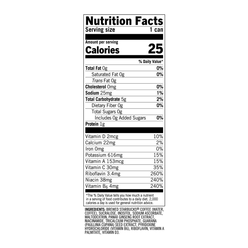 Starbucks Tripleshot Zero Sugar Black 15oz Can