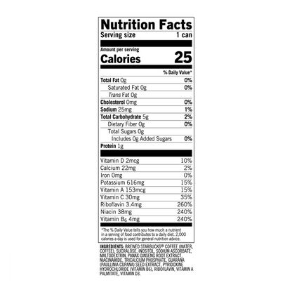 Starbucks Tripleshot Zero Sugar Black 15oz Can