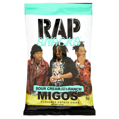 Rap Snacks Migos Sour Cream and Ranch Chips 2.5oz