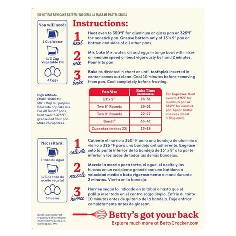 Betty Crocker Supermoist Yellow Cake Mix 13.25oz