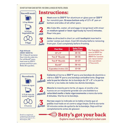 Betty Crocker Supermoist Yellow Cake Mix 13.25oz