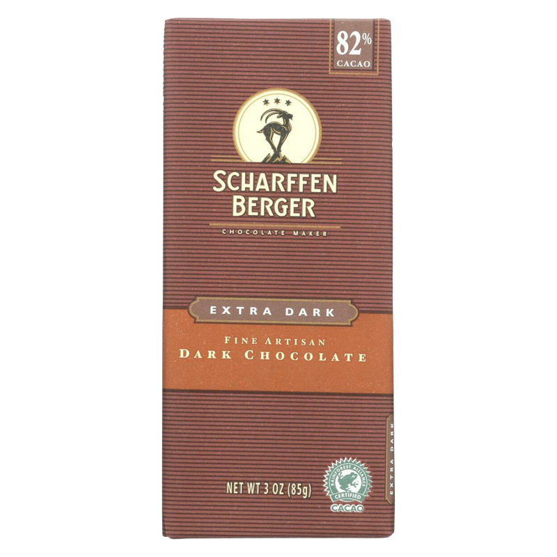 Scharffen Berger 82% Extra Dark Chocolate Bar 3oz