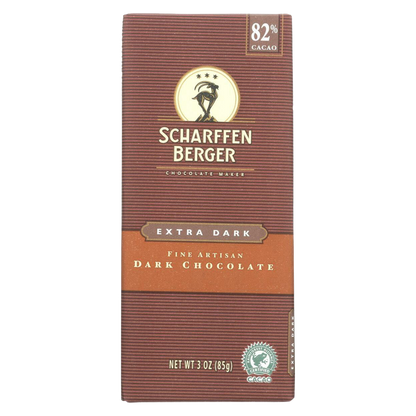 Scharffen Berger 82% Extra Dark Chocolate Bar 3oz