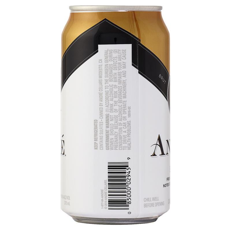 Andre Brut California Champagne Sparkling Wine Single Serve 375ml Can