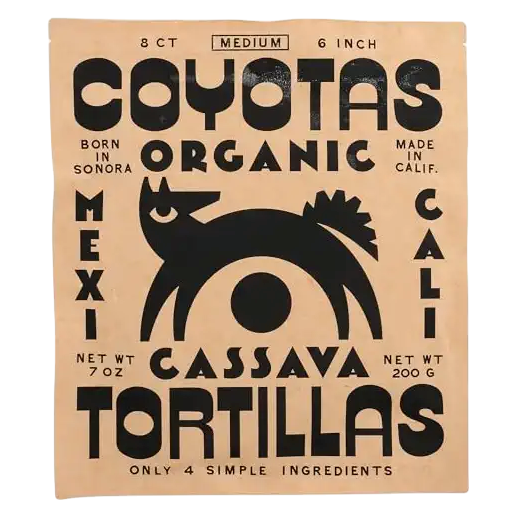 Coyotas Organic Medium Cassava Tortillas, 8 ct/7 oz